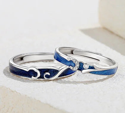 Eternal Sky Sterling Duo Rings