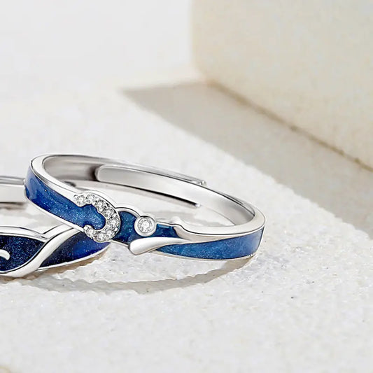 Eternal Sky Sterling Duo Rings